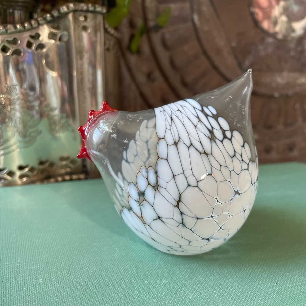 Blown glass chicken rooster figurine - Picture 2 of 7